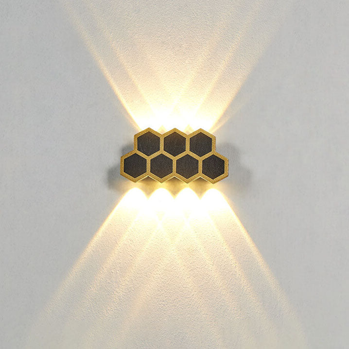 Comb Hexagon Wall Sconce, Honeycomb LED Outdoor Wall Light for Patio, Entrance & Garden Wall