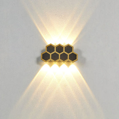 Comb Hexagon Wall Sconce, Honeycomb LED Outdoor Wall Light for Patio, Entrance & Garden Wall