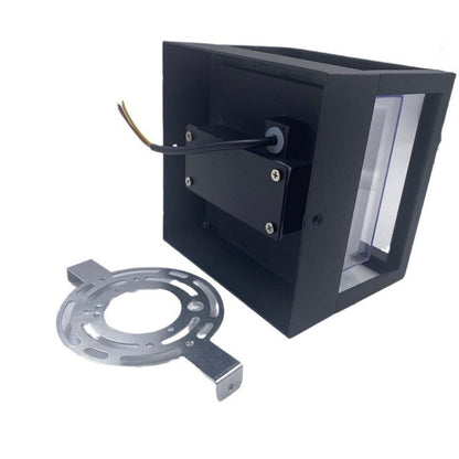 Prism Cube Wall Sconce, Black IP65 Waterproof 12W LED Adjustable Outdoor Wall Light for Fence & Doorway