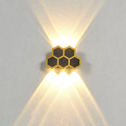 Comb Hexagon Wall Sconce, Honeycomb LED Outdoor Wall Light for Patio, Entrance & Garden Wall