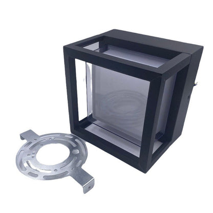 Prism Cube Wall Sconce, Black IP65 Waterproof 12W LED Adjustable Outdoor Wall Light for Fence & Doorway