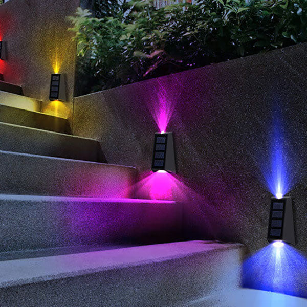 Aurora Solar Colour Light, Black Wireless Solar RGB Colour Changing Garden Light for Fence, Patio & Deck