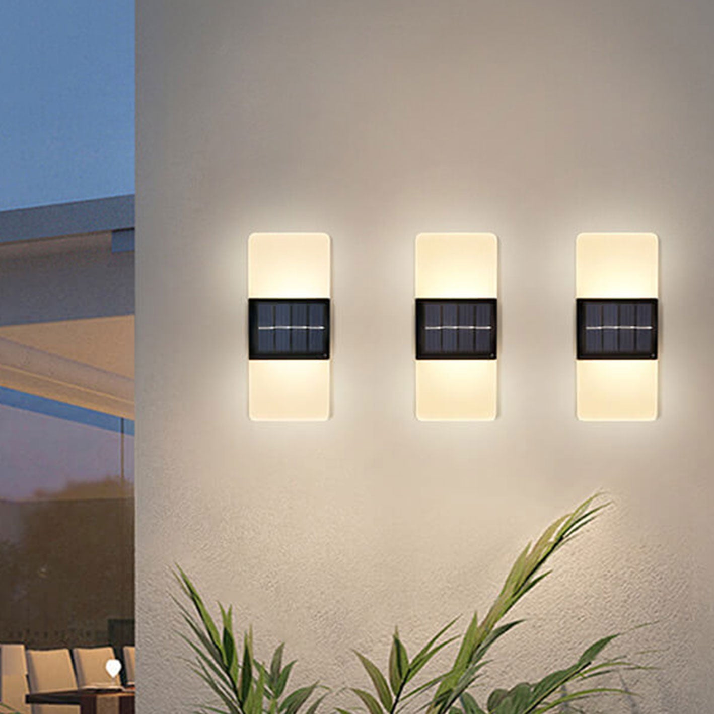Hollis Solar Accent Light, White IP65 Waterproof Wireless Solar Fence Light for Garden Wall & Shed