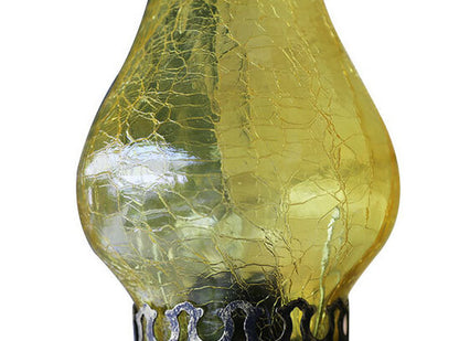 Ember Kerosene Wall Sconce, Antique Bronze Crackle Glass Indoor Wall Light for Hallway, Stairway & Dining Room