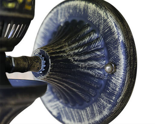 Ember Kerosene Wall Sconce, Antique Bronze Crackle Glass Indoor Wall Light for Hallway, Stairway & Dining Room