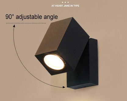 Pike Adjustable Spot Sconce, Small Black Grey IP65 Waterproof GU10 Outdoor Spotlight for Tree, Wall & House Number