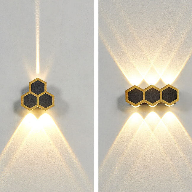 Comb Hexagon Wall Sconce, Honeycomb LED Outdoor Wall Light for Patio, Entrance & Garden Wall