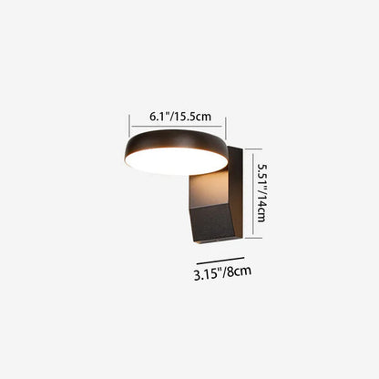 Ryland Rotating Wall Light, Black White IP65 Waterproof LED Motion Sensor Outdoor Light for Driveway & Garage