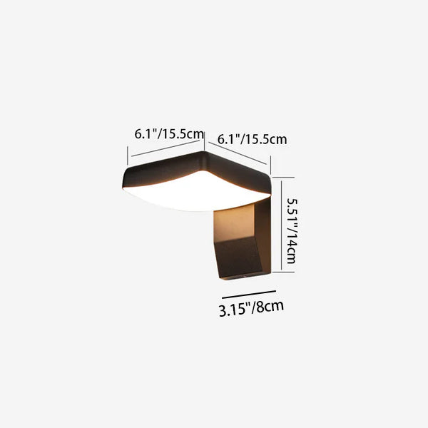 Ryland Rotating Wall Light, Black White IP65 Waterproof LED Motion Sensor Outdoor Light for Driveway & Garage