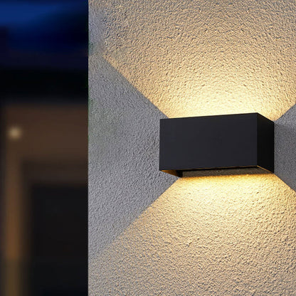 Wexford Up Down Wall Light, Black IP65 Waterproof LED Outdoor Wall Sconce for Front Door, Driveway & Garage