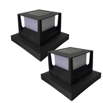 Cairn Solar Post Cap Light, Black White IP65 Waterproof Wireless Solar Fence Post Cap for 4x4 Deck Railing & Gate
