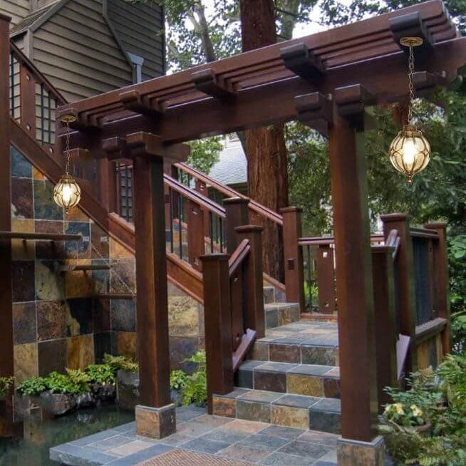 Alden Globe Porch Pendant, Black Glass Globe Hanging Outdoor Ceiling Light for Porch, Entryway & Pergola