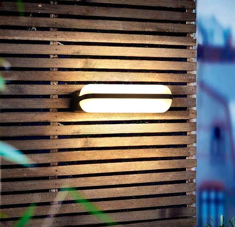 Ellery Ring Wall Sconce, Retro Black IP65 Waterproof LED Up Down Outdoor Light for Porch & Brick Wall