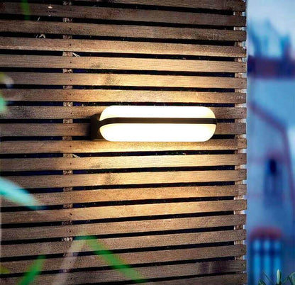 Ellery Ring Wall Sconce, Retro Black IP65 Waterproof LED Up Down Outdoor Light for Porch & Brick Wall