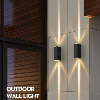 Ashford Twin Beam Wall Sconce, Black LED Up Down Indoor Wall Light for Hallway, Stairway & Covered Porch