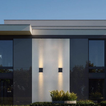 Slate Flat Panel Wall Light, Ultra Slim Black Silver IP65 Waterproof LED Outdoor Sconce for Passage, Door & Gate
