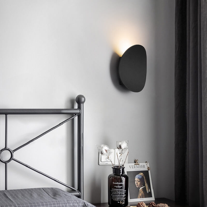 Thorne Round Glass Wall Sconce, Sand Black IP65 Waterproof LED Outdoor Porch Light for Front Door & Entryway