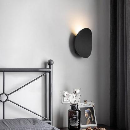 Thorne Round Glass Wall Sconce, Sand Black IP65 Waterproof LED Outdoor Porch Light for Front Door & Entryway