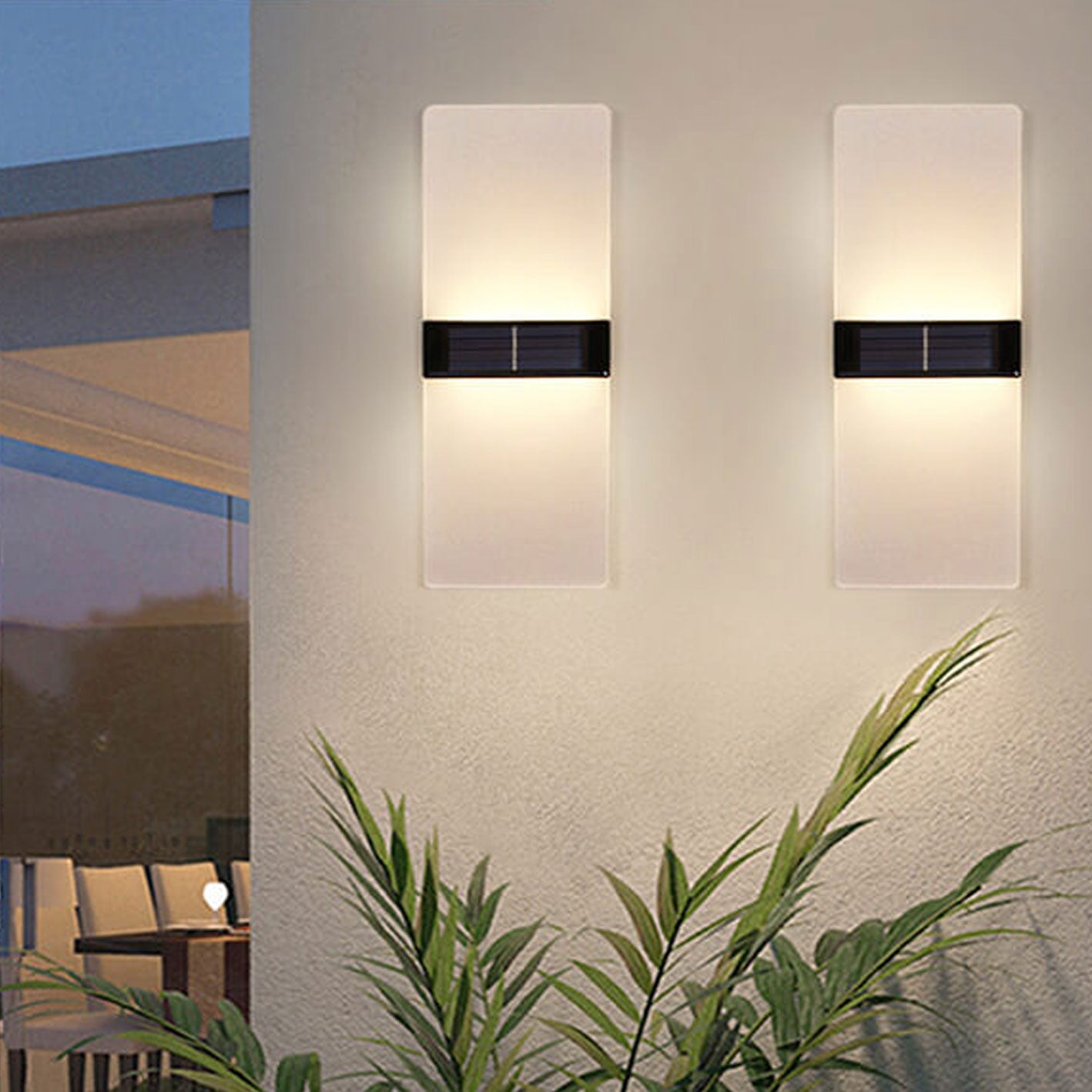Hollis Solar Accent Light, White IP65 Waterproof Wireless Solar Fence Light for Garden Wall & Shed