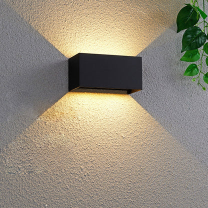 Wexford Up Down Wall Light, Black IP65 Waterproof LED Outdoor Wall Sconce for Front Door, Driveway & Garage