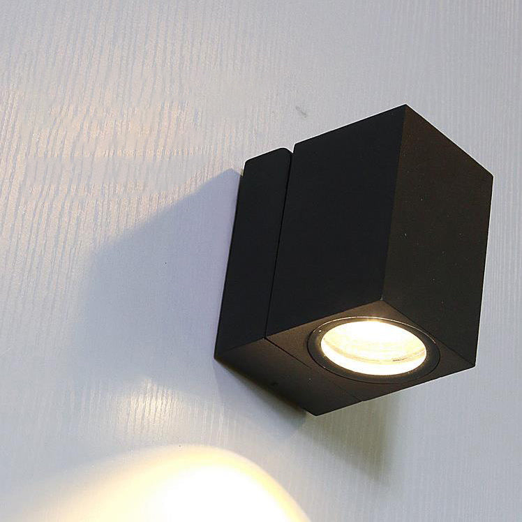 Pike Adjustable Spot Sconce, Small Black Grey IP65 Waterproof GU10 Outdoor Spotlight for Tree, Wall & House Number