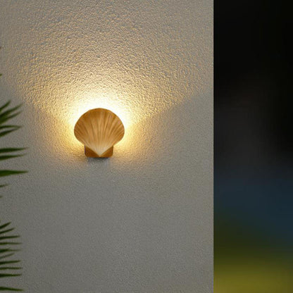 Cowrie Shell Wall Sconce, IP65 Waterproof LED Outdoor Wall Light for Courtyard, Terrace & Garden Wall
