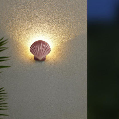 Cowrie Shell Wall Sconce, IP65 Waterproof LED Outdoor Wall Light for Courtyard, Terrace & Garden Wall