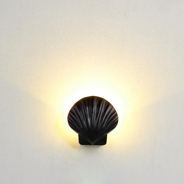 Cowrie Shell Wall Sconce, IP65 Waterproof LED Outdoor Wall Light for Courtyard, Terrace & Garden Wall