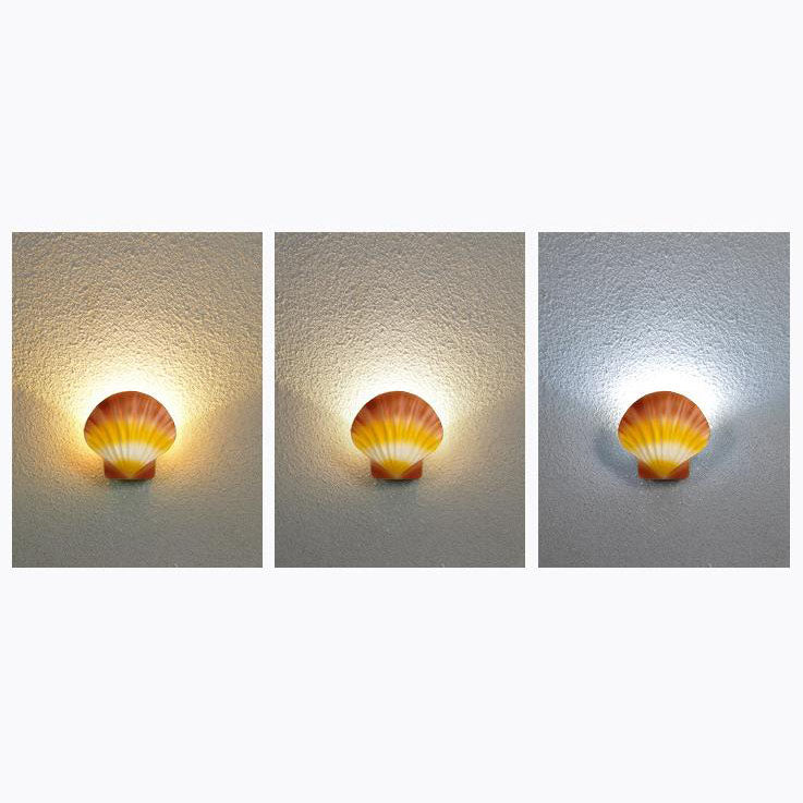 Cowrie Shell Wall Sconce, IP65 Waterproof LED Outdoor Wall Light for Courtyard, Terrace & Garden Wall