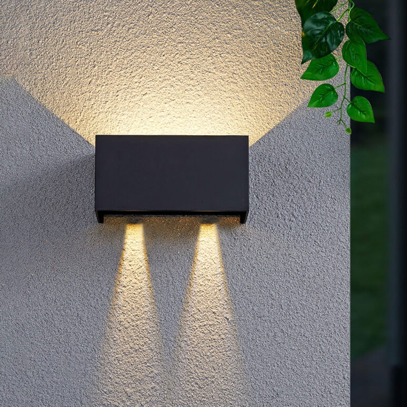 Wexford Up Down Wall Light, Black IP65 Waterproof LED Outdoor Wall Sconce for Front Door, Driveway & Garage