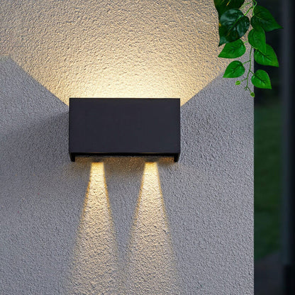 Wexford Up Down Wall Light, Black IP65 Waterproof LED Outdoor Wall Sconce for Front Door, Driveway & Garage
