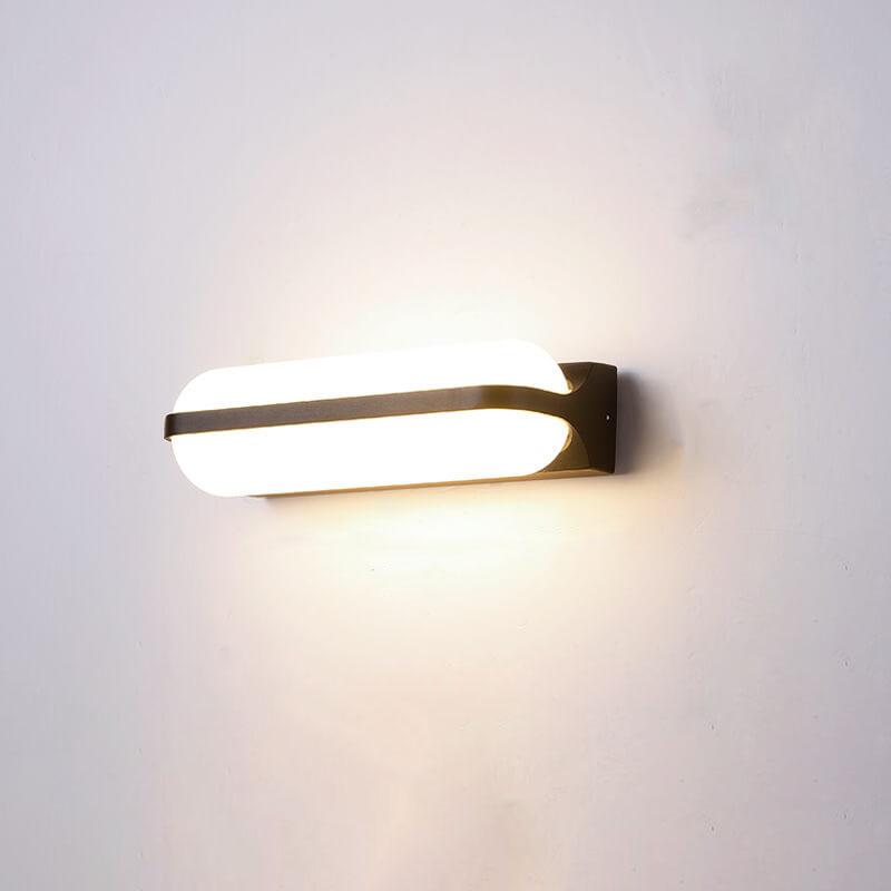 Ellery Ring Wall Sconce, Retro Black IP65 Waterproof LED Up Down Outdoor Light for Porch & Brick Wall