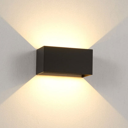 Wexford Up Down Wall Light, Black IP65 Waterproof LED Outdoor Wall Sconce for Front Door, Driveway & Garage