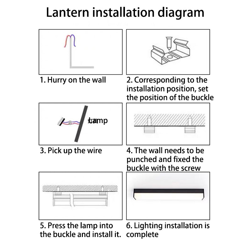 Denby Long Ceiling Light, Black IP65 Waterproof LED Outdoor Flush Mount for Carport, Porch & Covered Walkway