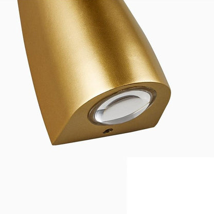 Ridge Twin Spot Sconce, Slim Gold LED Indoor Wall Light for Hallway, Mirror, Alcove & Headboard
