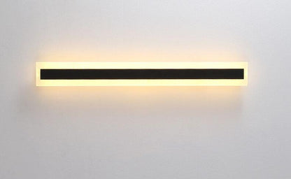 Calder Slim Column Wall Light, Tall Black IP65 Waterproof LED Outdoor Sconce for Front Door, Garage & Entryway