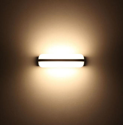Ellery Ring Wall Sconce, Retro Black IP65 Waterproof LED Up Down Outdoor Light for Porch & Brick Wall