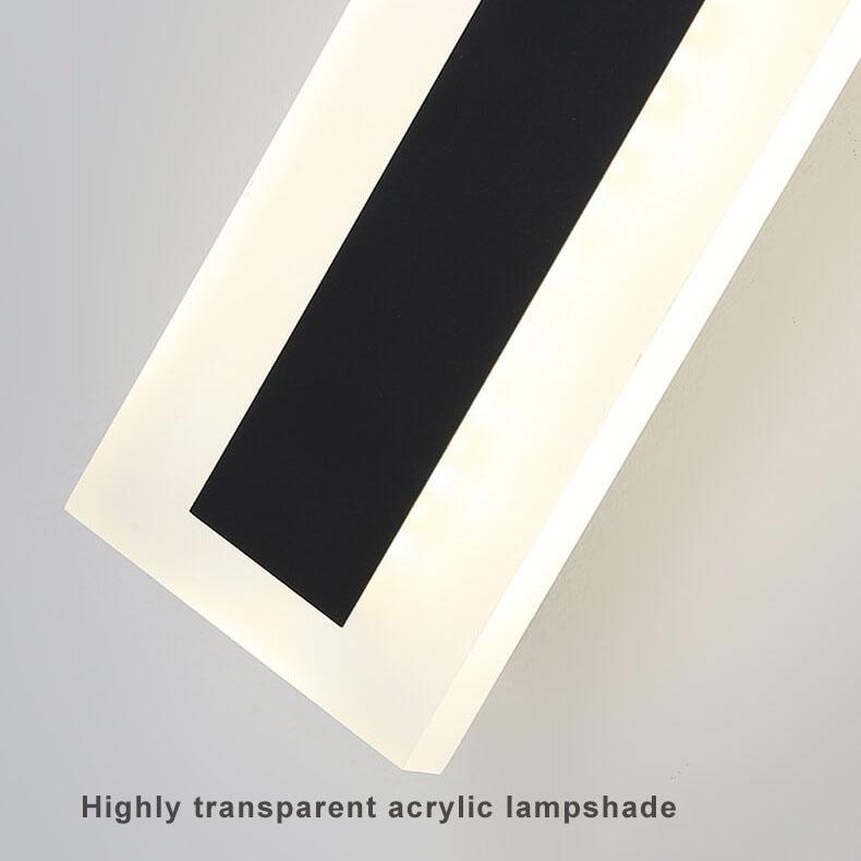 Calder Slim Column Wall Light, Tall Black IP65 Waterproof LED Outdoor Sconce for Front Door, Garage & Entryway