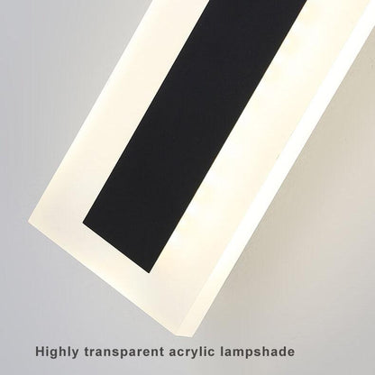 Calder Slim Column Wall Light, Tall Black IP65 Waterproof LED Outdoor Sconce for Front Door, Garage & Entryway