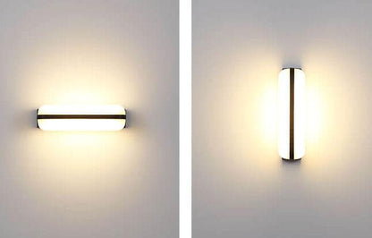 Ellery Ring Wall Sconce, Retro Black IP65 Waterproof LED Up Down Outdoor Light for Porch & Brick Wall