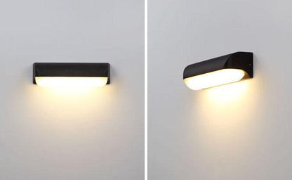 Ellery Ring Wall Sconce, Retro Black IP65 Waterproof LED Up Down Outdoor Light for Porch & Brick Wall