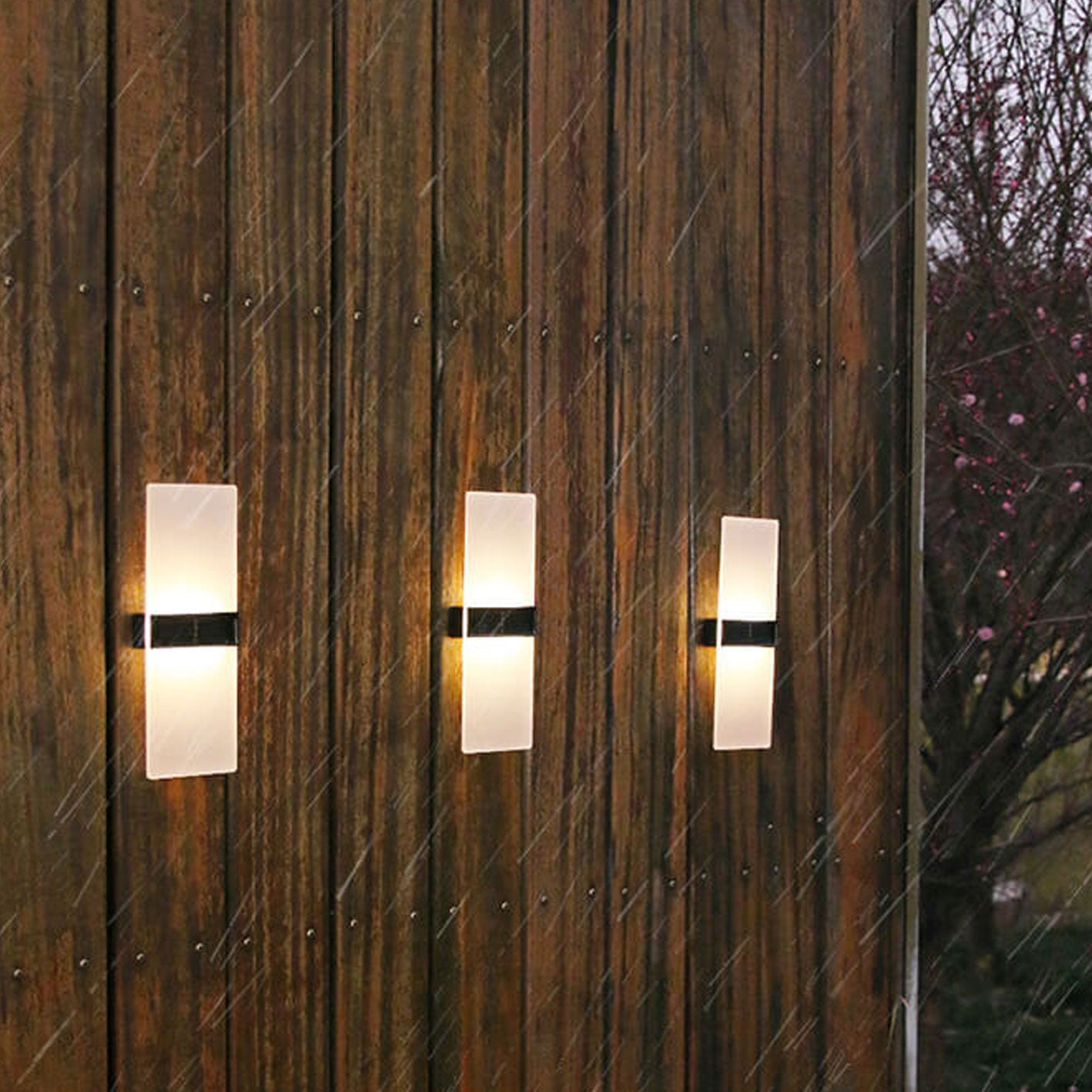 Hollis Solar Accent Light, White IP65 Waterproof Wireless Solar Fence Light for Garden Wall & Shed