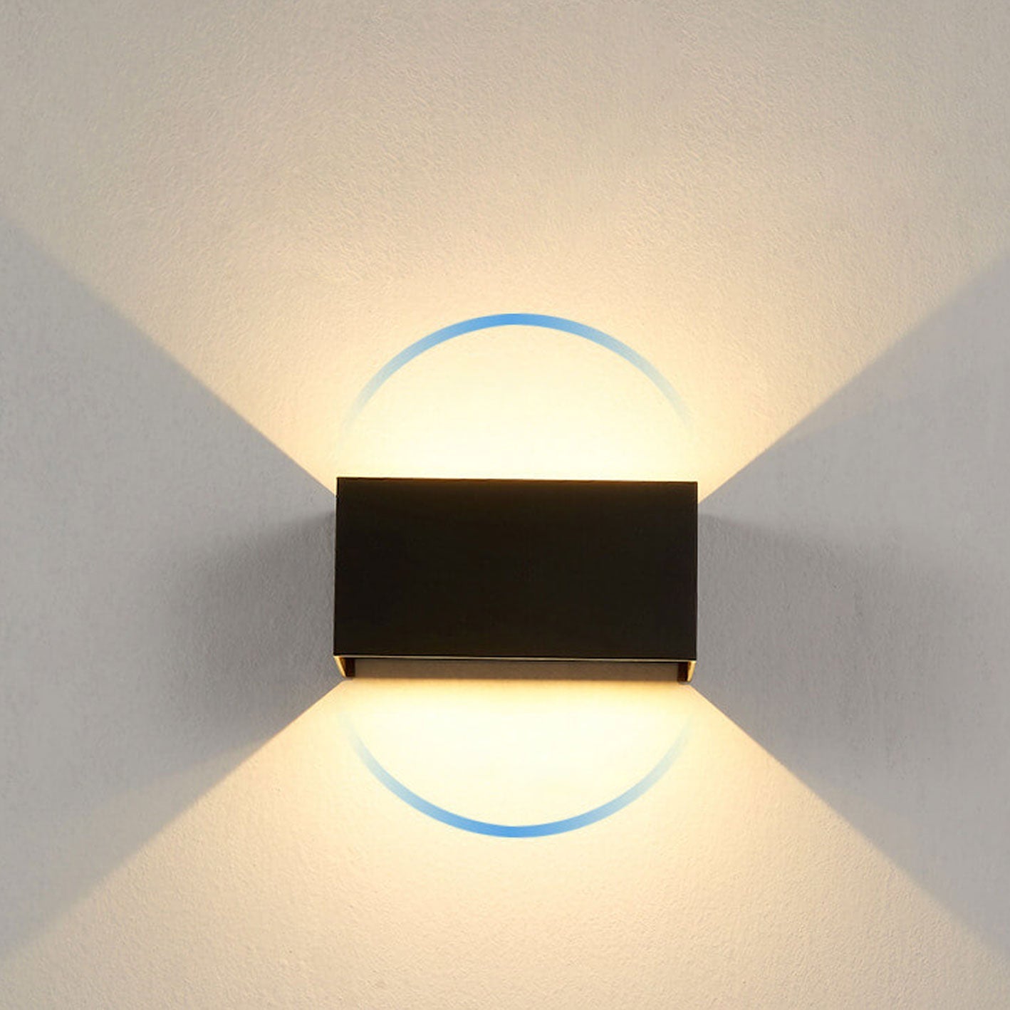 Wexford Up Down Wall Light, Black IP65 Waterproof LED Outdoor Wall Sconce for Front Door, Driveway & Garage