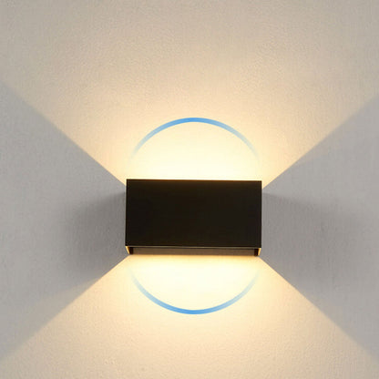 Wexford Up Down Wall Light, Black IP65 Waterproof LED Outdoor Wall Sconce for Front Door, Driveway & Garage