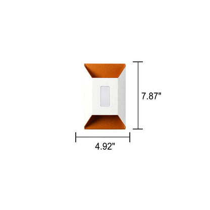 Aldridge Gold Trim Wall Light, Black Gold IP65 Waterproof LED Twin Beam Outdoor Sconce for Modern Facade