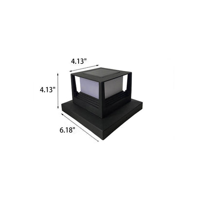 Cairn Solar Post Cap Light, Black White IP65 Waterproof Wireless Solar Fence Post Cap for 4x4 Deck Railing & Gate