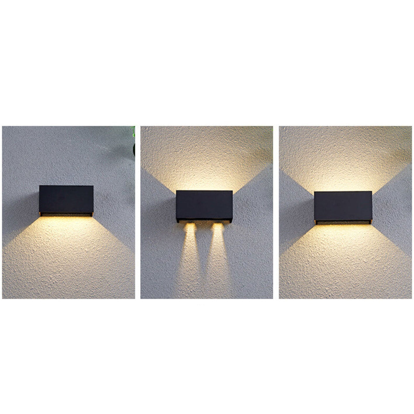 Wexford Up Down Wall Light, Black IP65 Waterproof LED Outdoor Wall Sconce for Front Door, Driveway & Garage