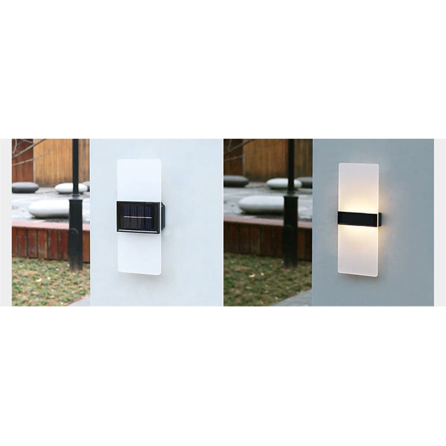 Hollis Solar Accent Light, White IP65 Waterproof Wireless Solar Fence Light for Garden Wall & Shed