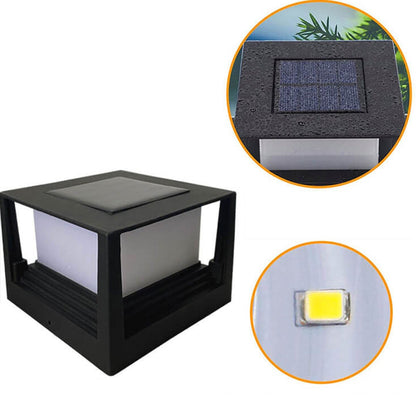 Cairn Solar Post Cap Light, Black White IP65 Waterproof Wireless Solar Fence Post Cap for 4x4 Deck Railing & Gate