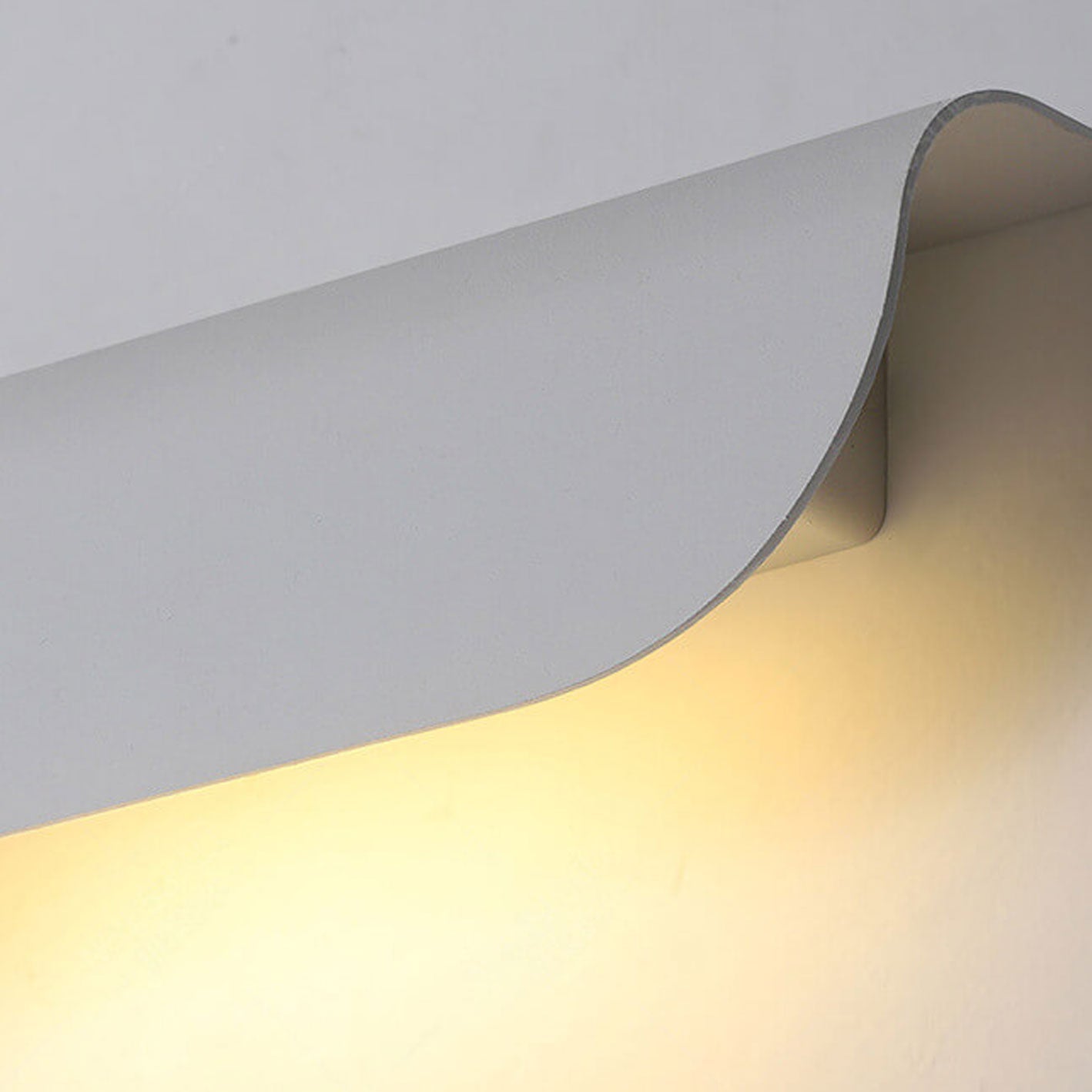 Arden Curved Wall Light, Wide Black IP65 Waterproof LED Outdoor Wall Sconce for Garage Door & Garden Wall